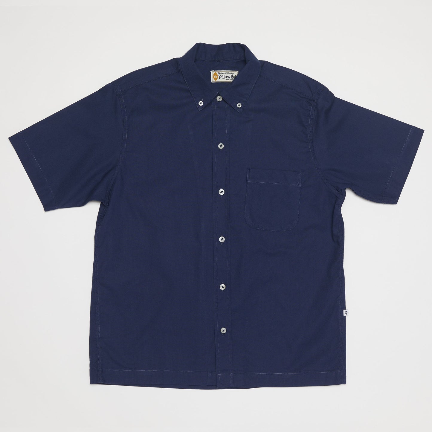 Converitble Collar Button-down Shirt (Navy)