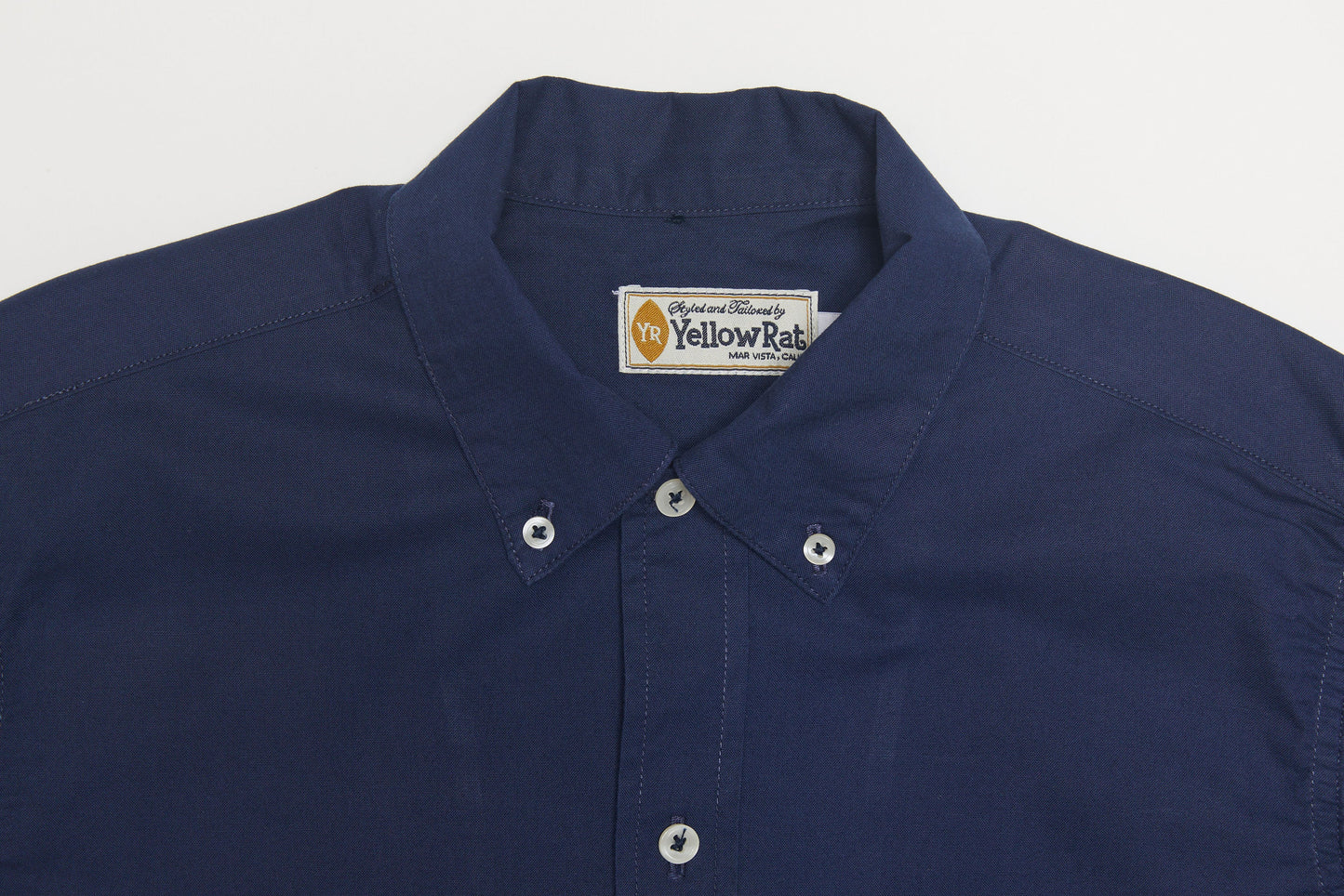 Converitble Collar Button-down Shirt (Navy)