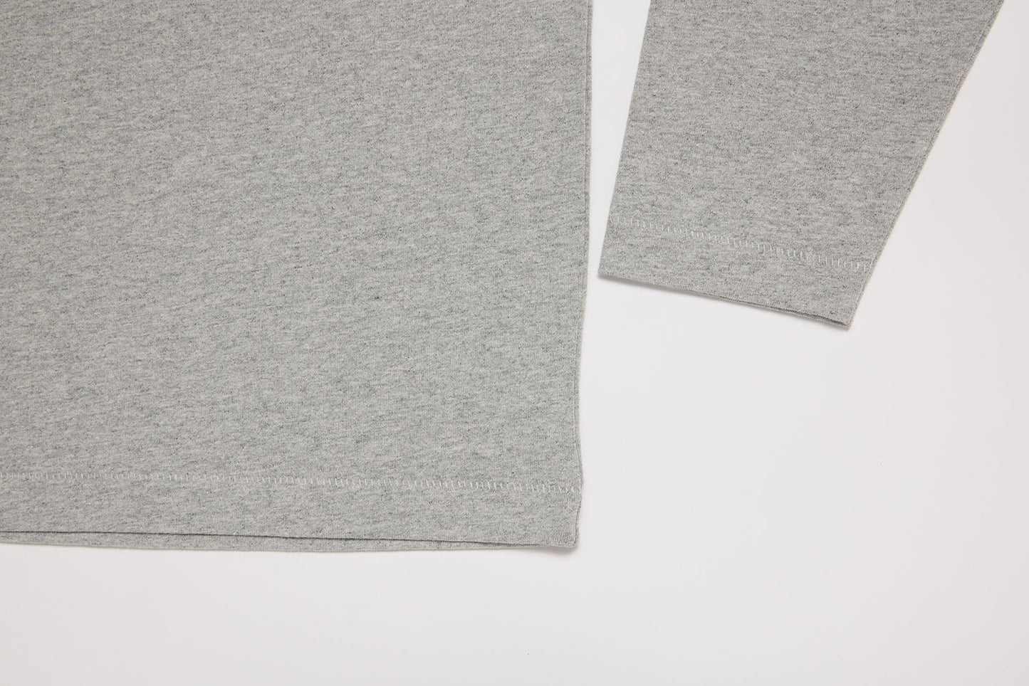 Huge Logo Mock Neck Long Sleeve Tee (Heather Gray)