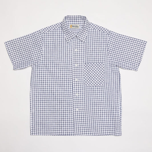50s Round Collar Shirt (Navy)