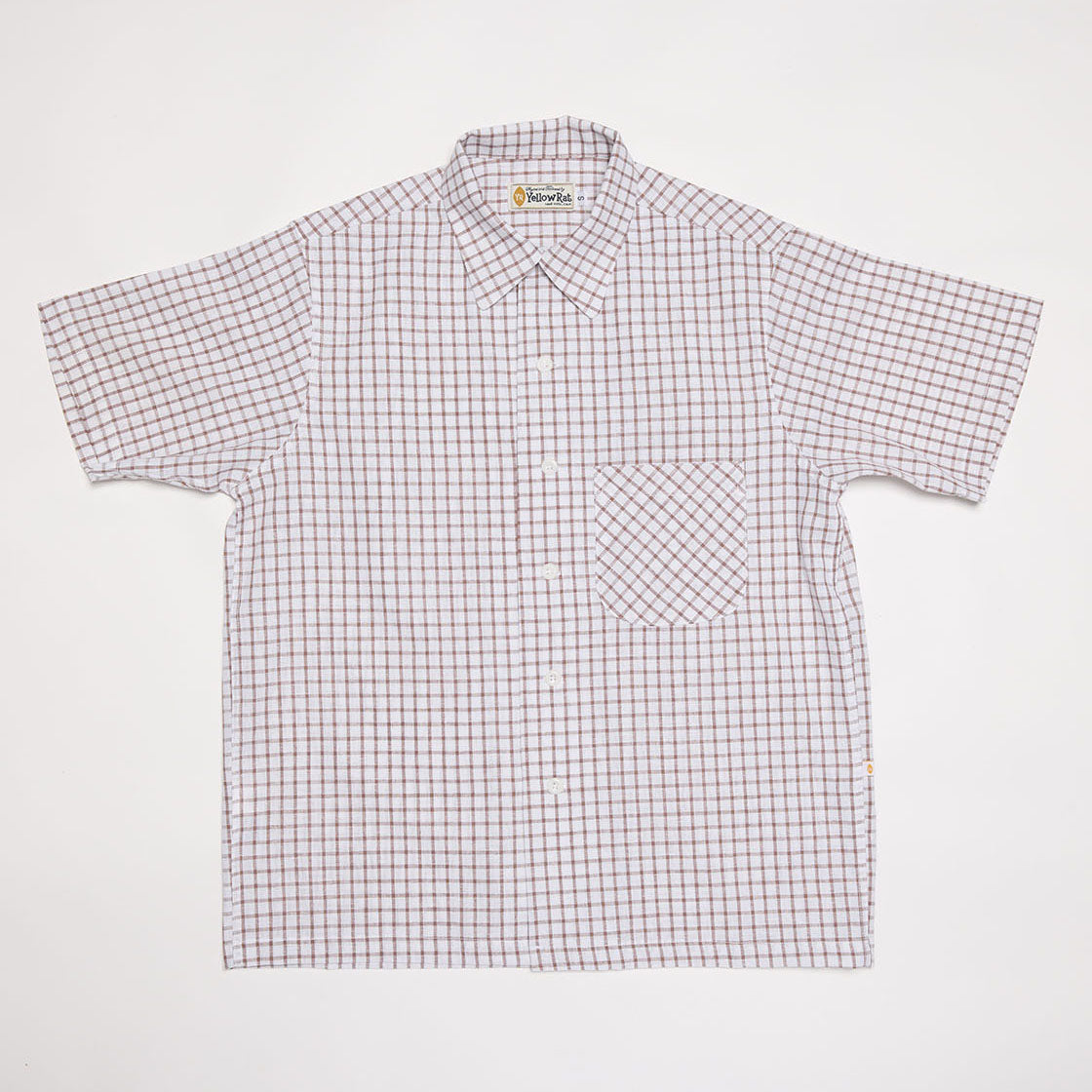 50s Round Collar Shirt (Brown)