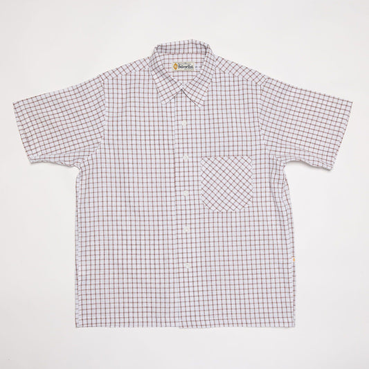 50s Round Collar Shirt (Brown)