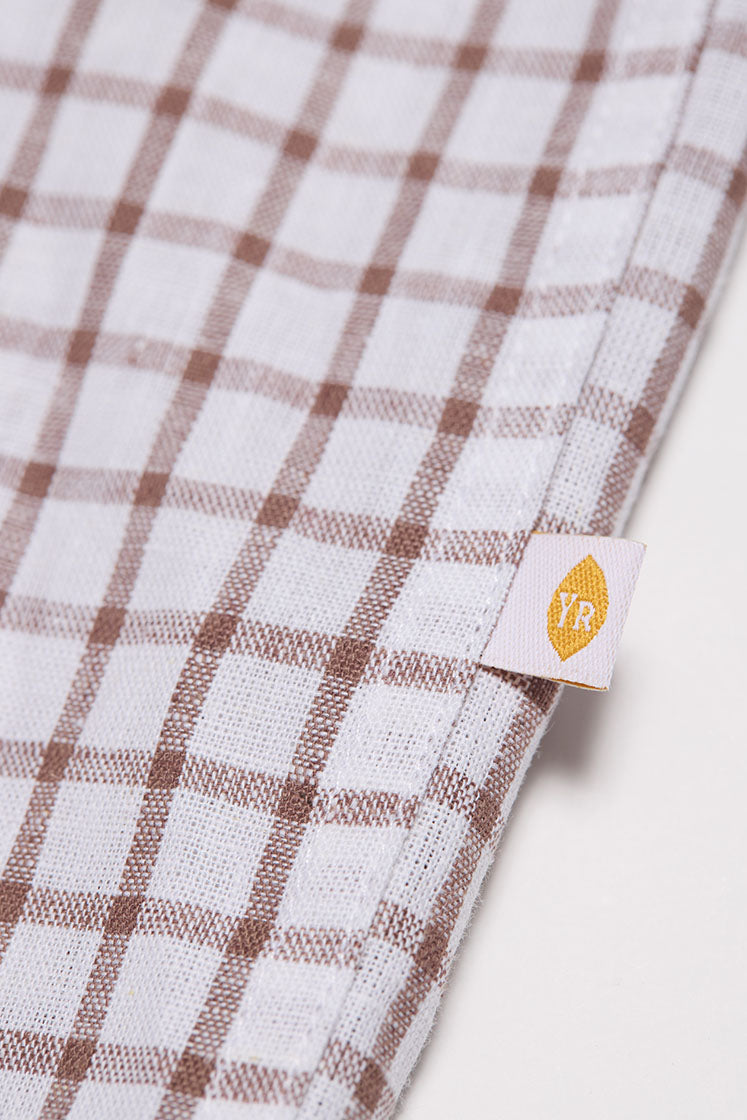 50s Round Collar Shirt (Brown)