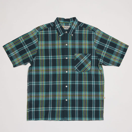 Button-down Shirt (D. Green x Yellow)