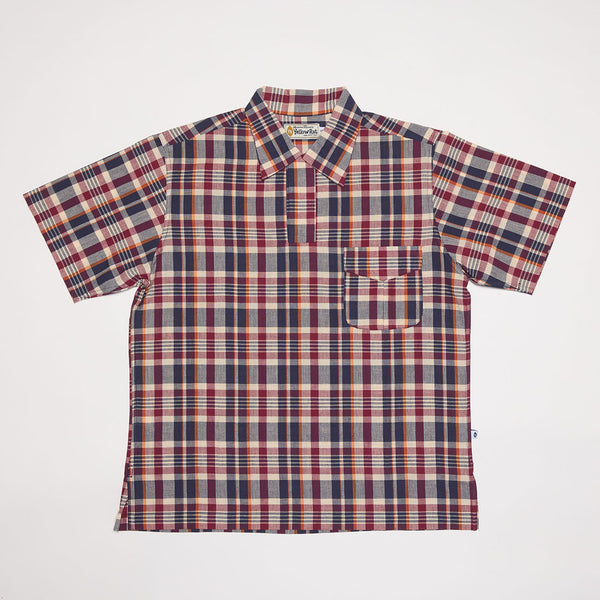 40s Pull-over Shirt (Navy x Wine) – Yellow Rat Productions