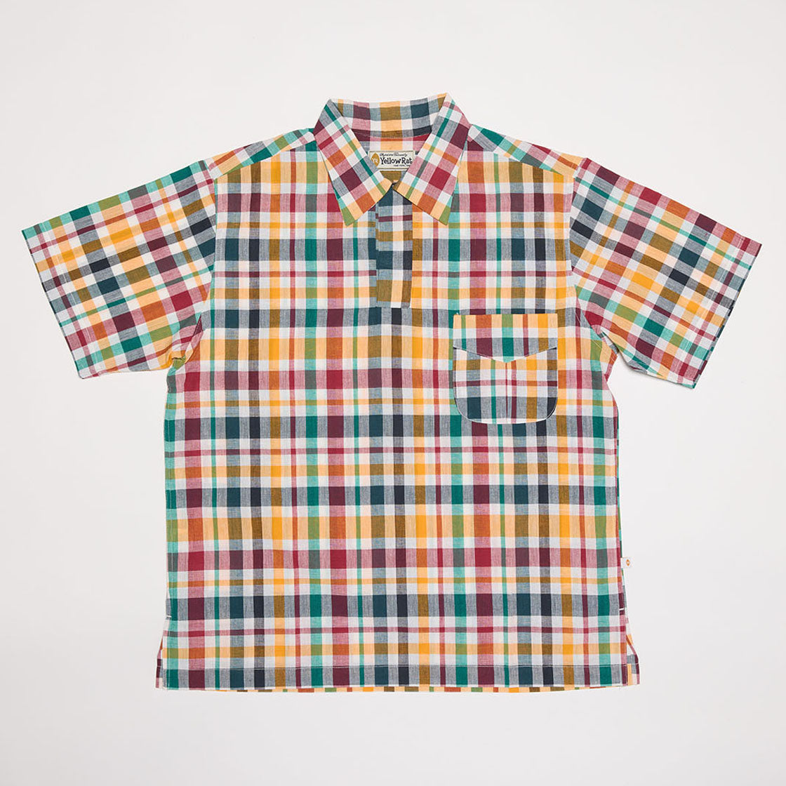 40s Pull-over Shirt (Wine x Yellow)