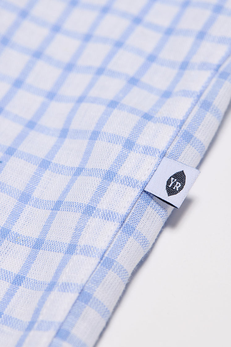 50s Round Collar Shirt (Blue)