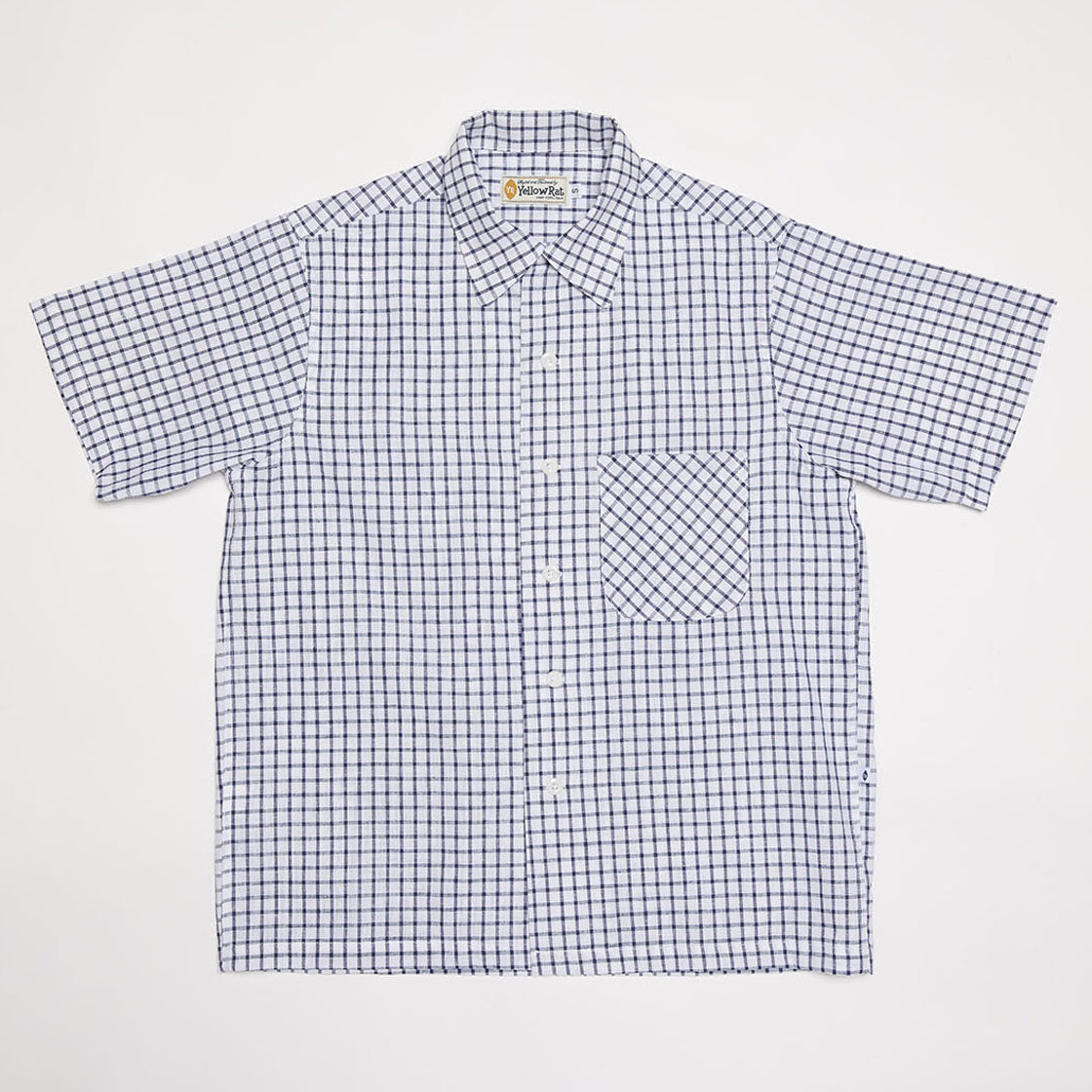 50s Round Collar Shirt (Navy)