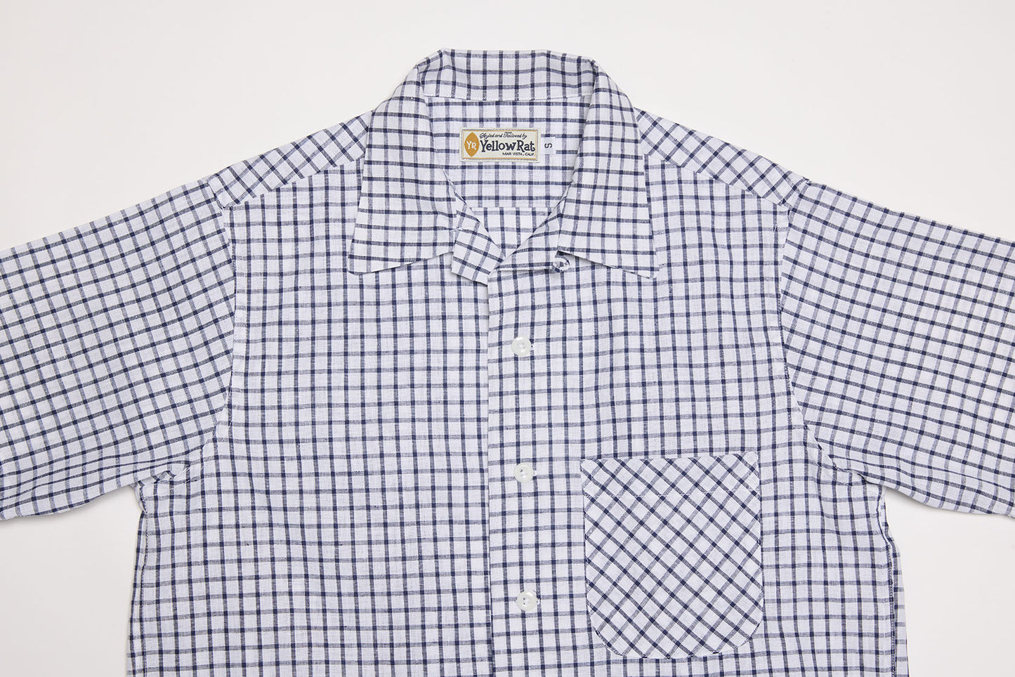 50s Round Collar Shirt (Navy)