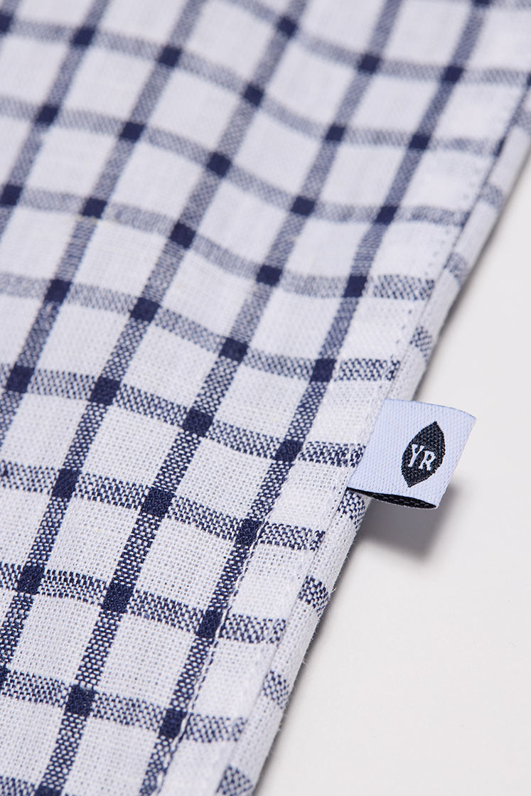 50s Round Collar Shirt (Navy)