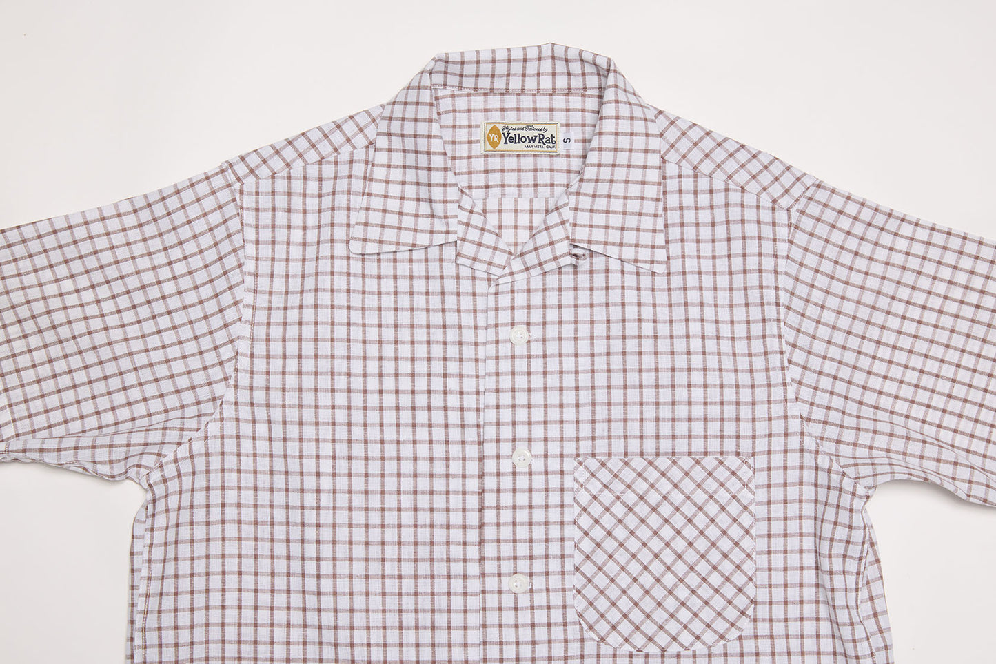 50s Round Collar Shirt (Brown)