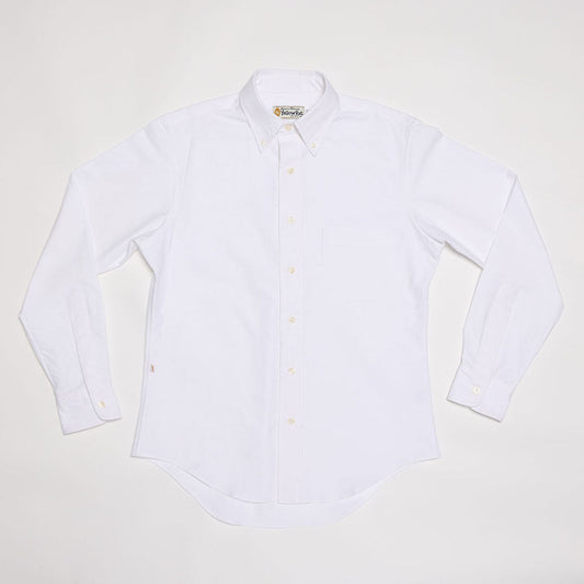 Long Sleeve Oxford Button-down Shirt (White)