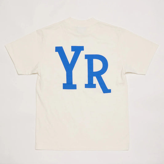 YR on Back T-shirt (White/Blue)