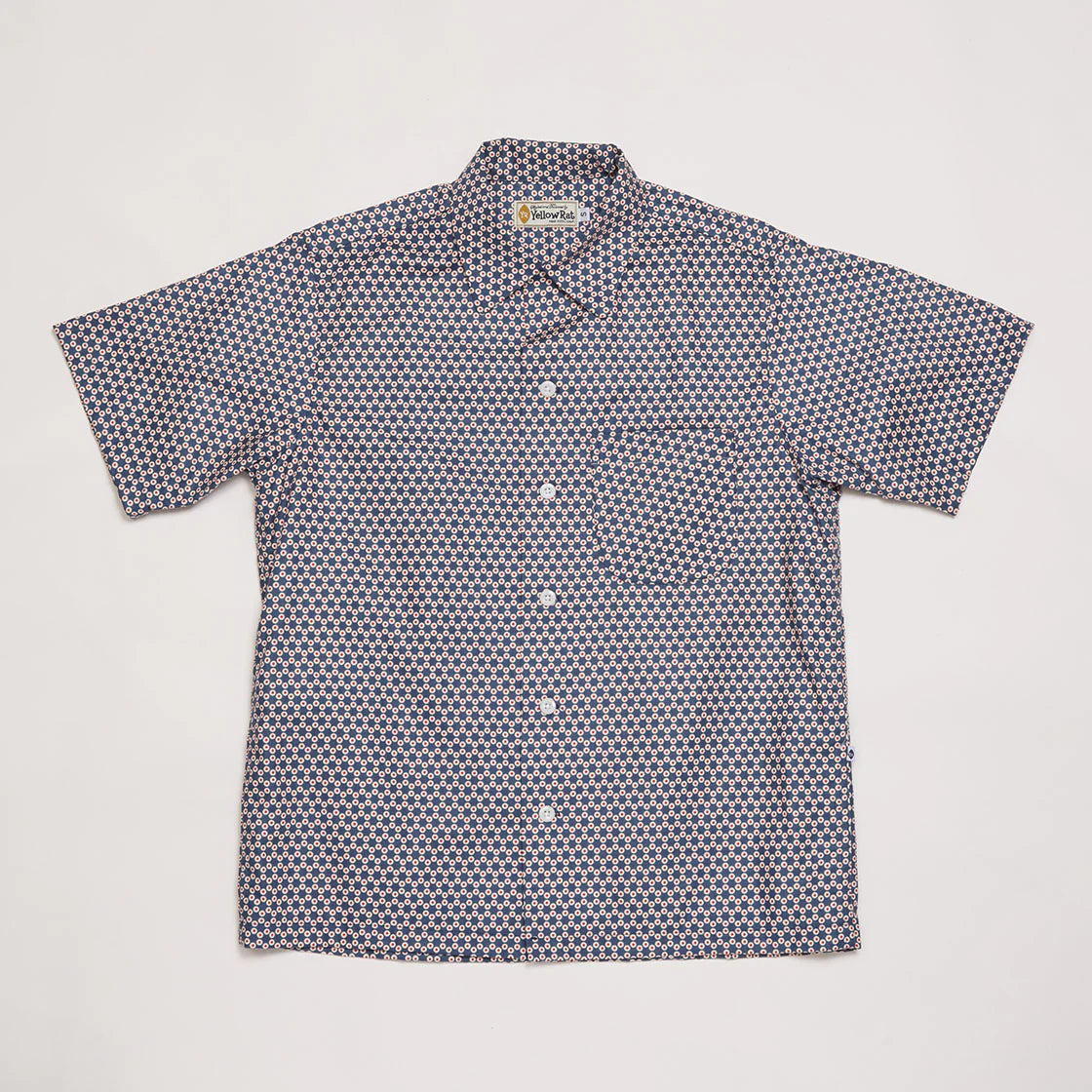 50s Round Collar Shirt (Blue)