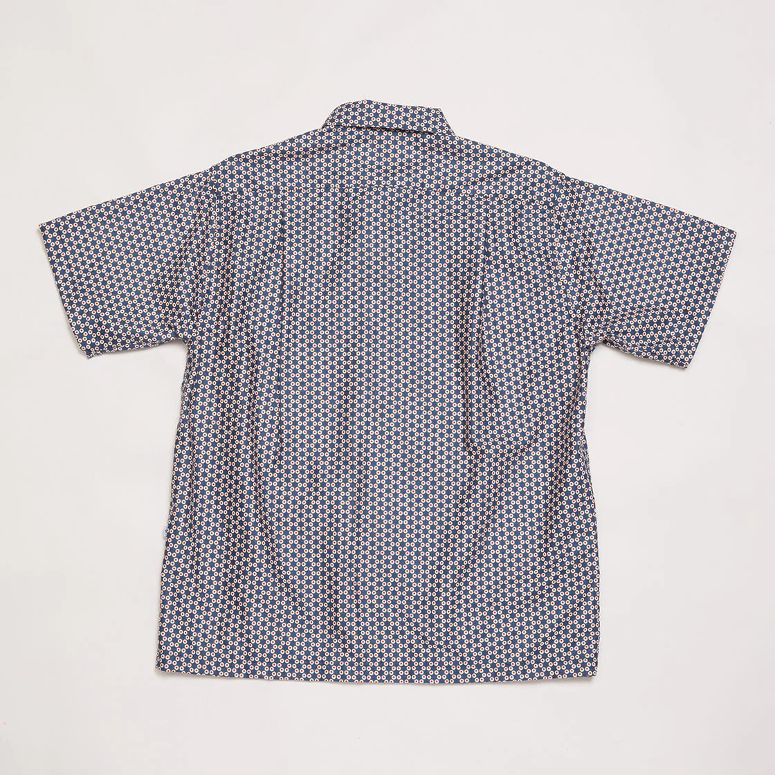 50s Round Collar Shirt (Blue)