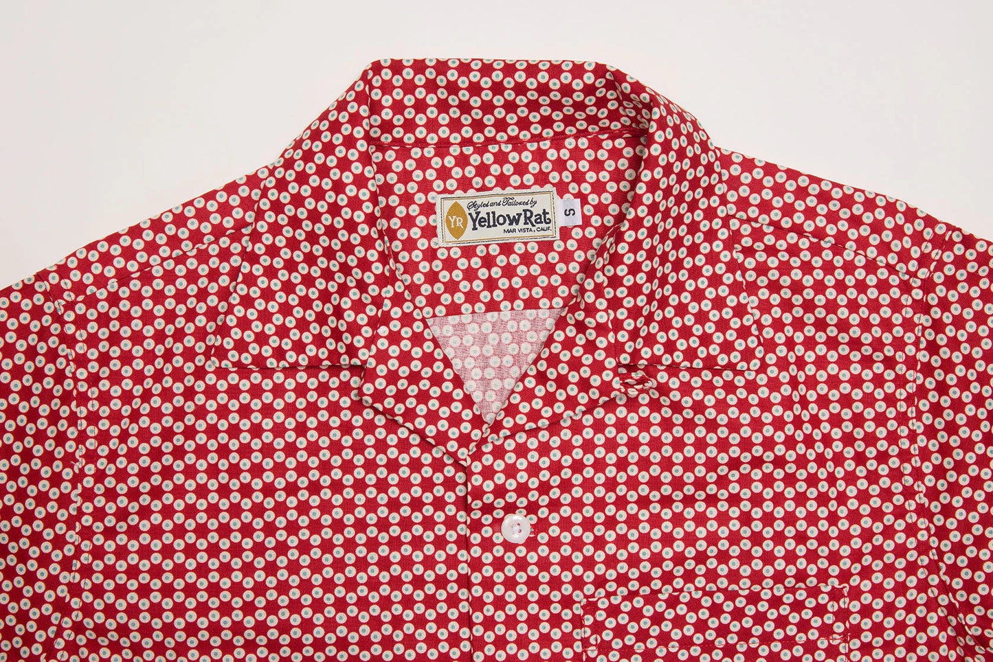 50s Round Collar Shirt (Red)
