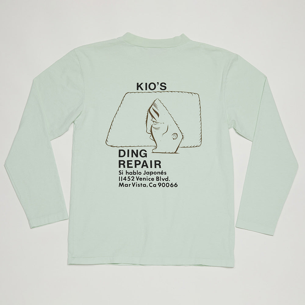 Kio's Ding 5th Generation Mock Neck Long Sleeve Tee (Seafoam)