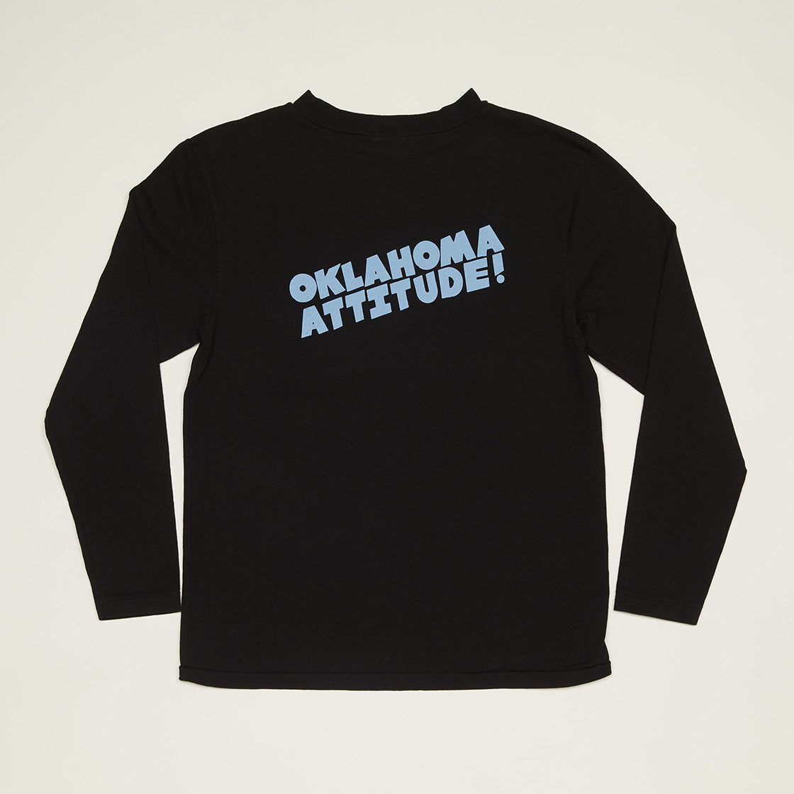 Oaklahoma Attitude Mock Neck Long Sleeve T-Shirt (Black)