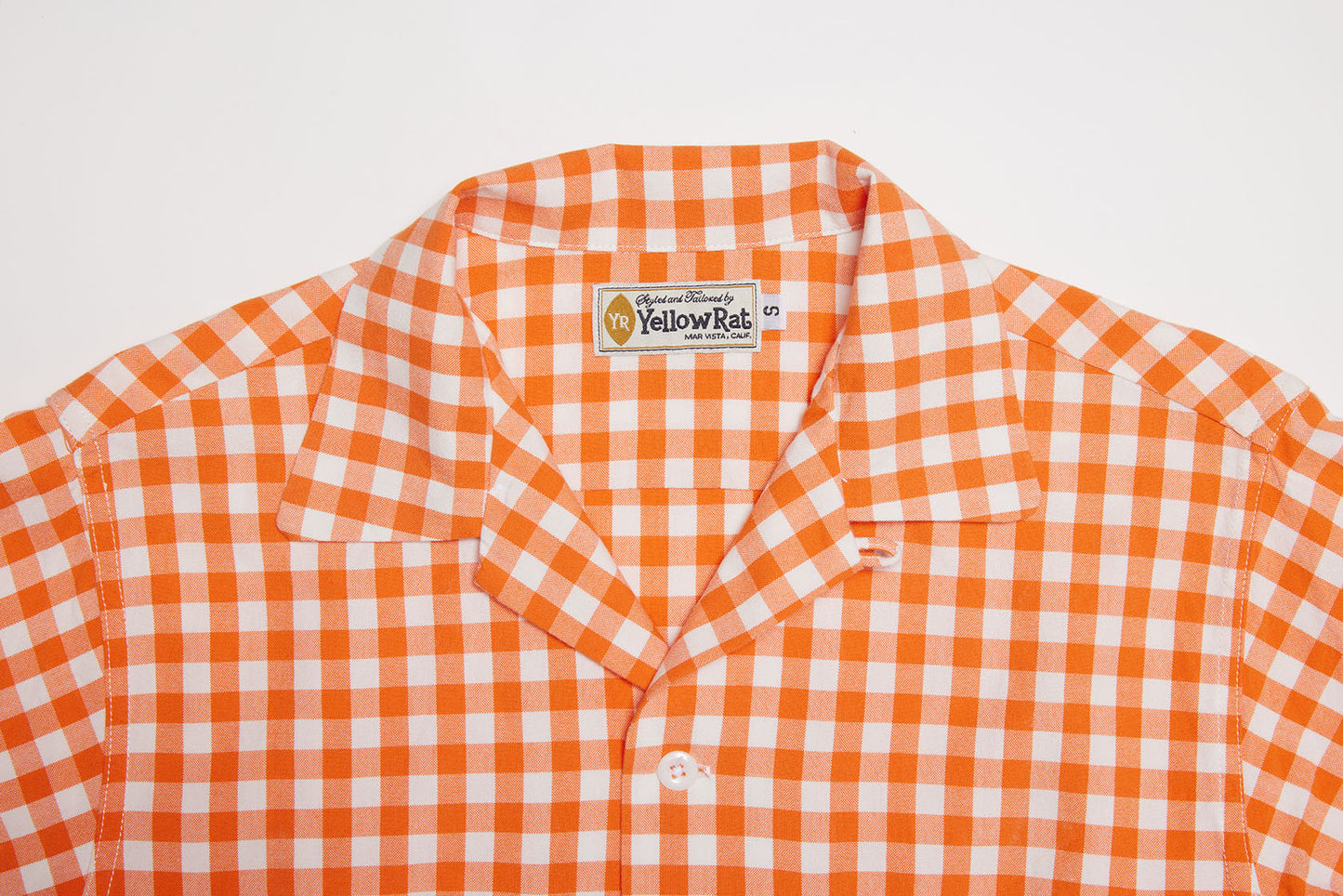 Round Collar Long Sleeve Shirt (Orange)