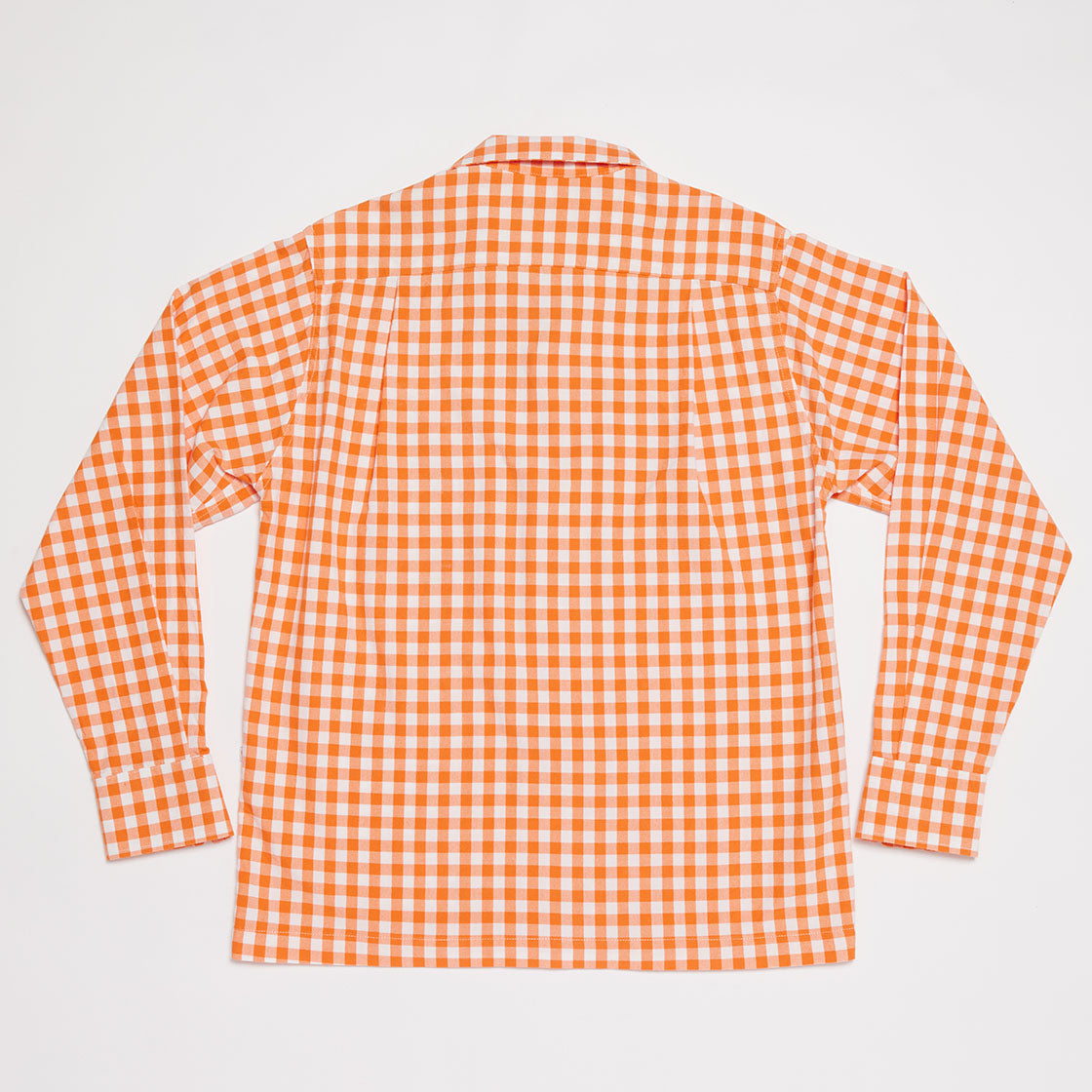 Round Collar Long Sleeve Shirt (Orange)