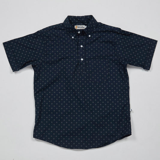 Pull-over Button-down Shirt I (Navy)