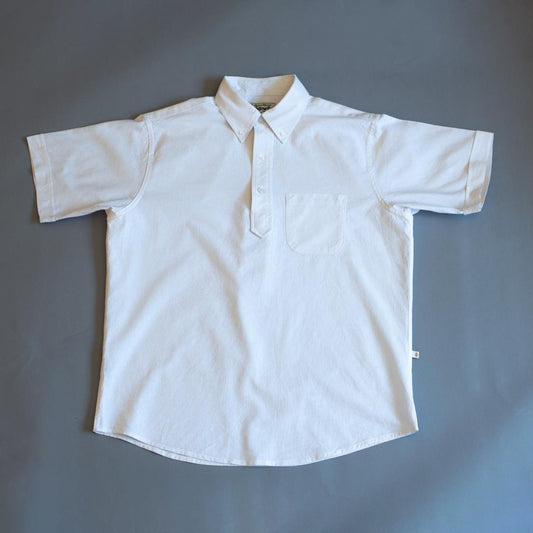 Pull-over Button-down Shirt II (White)